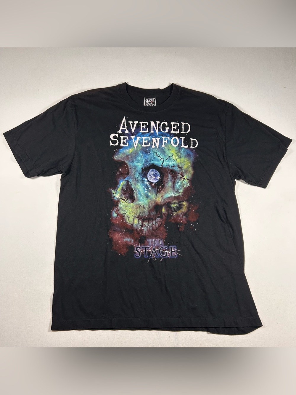 Avenged Sevenfold Shirt Men XL The Stage Tour Space Skull Front & Back Maxx Rock